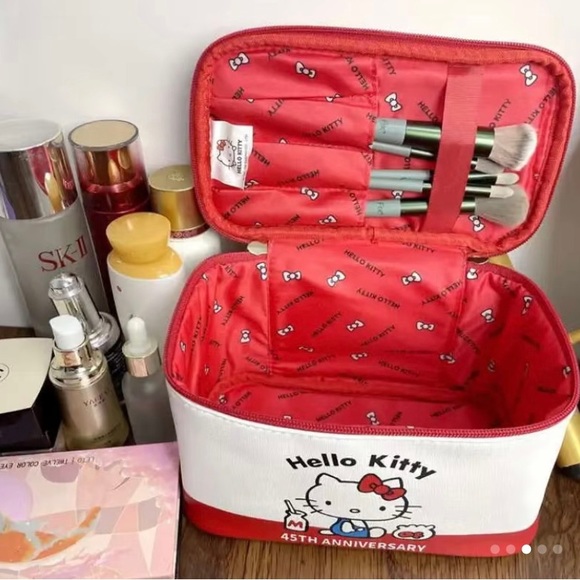 New Hello Kitty Cosmetic Case 45th Anniversary - Picture 6 of 12